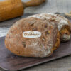 Bäckerei Logo als essbare Brotmarke auf Brot