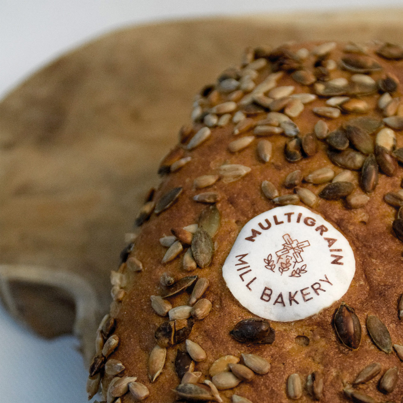 Brot mit essbarer Brotmarke